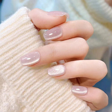 ネイルチップ Luminail プレミアムつけ爪 - 上品なグリッターショートネイル - ネイルチップ専門店 Luminail ルミネイル