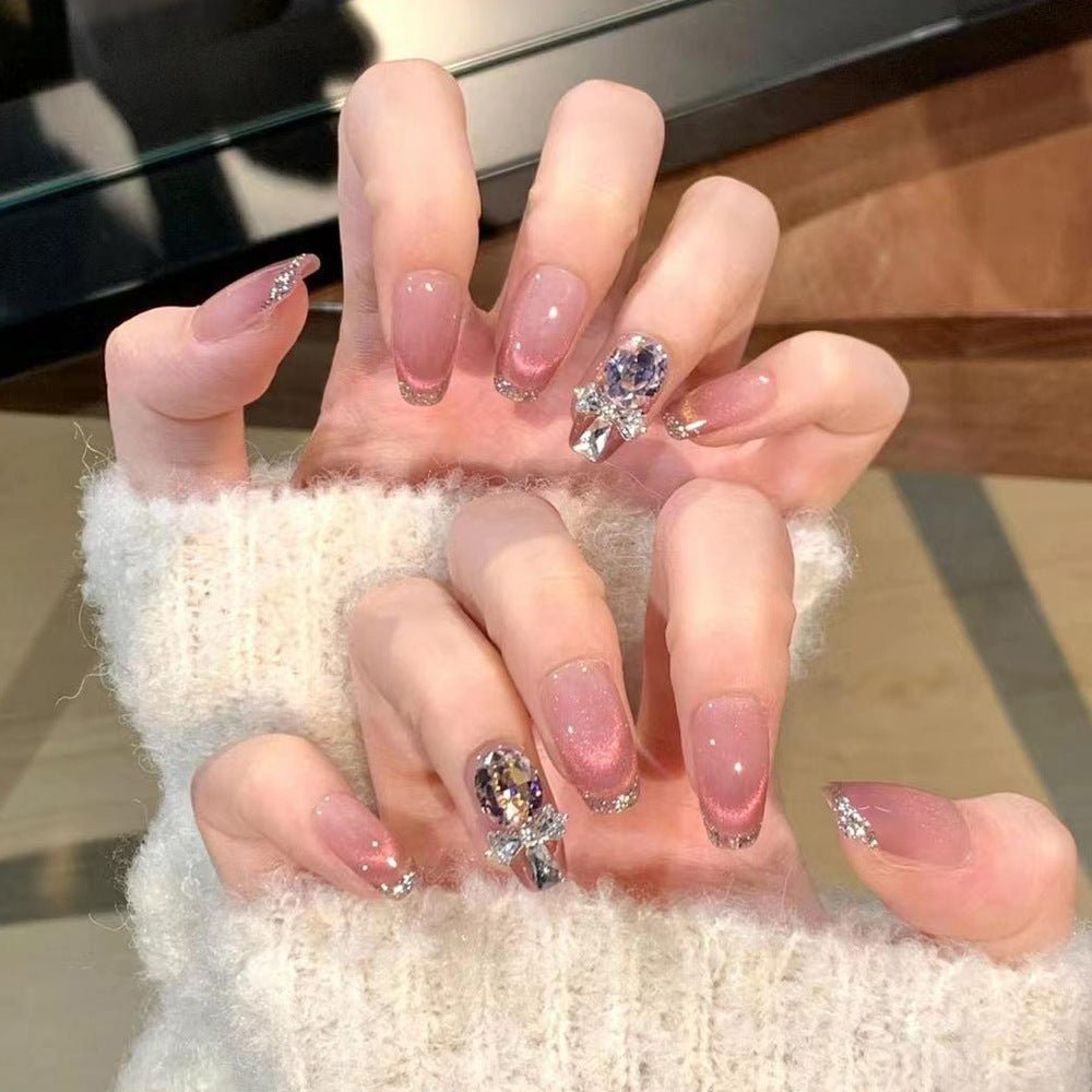 ネイルチップ Luminail プレミアムつけ爪 - ロマンティックパープルグラデーションロングネイル - ネイルチップ専門店 Luminail ルミネイル