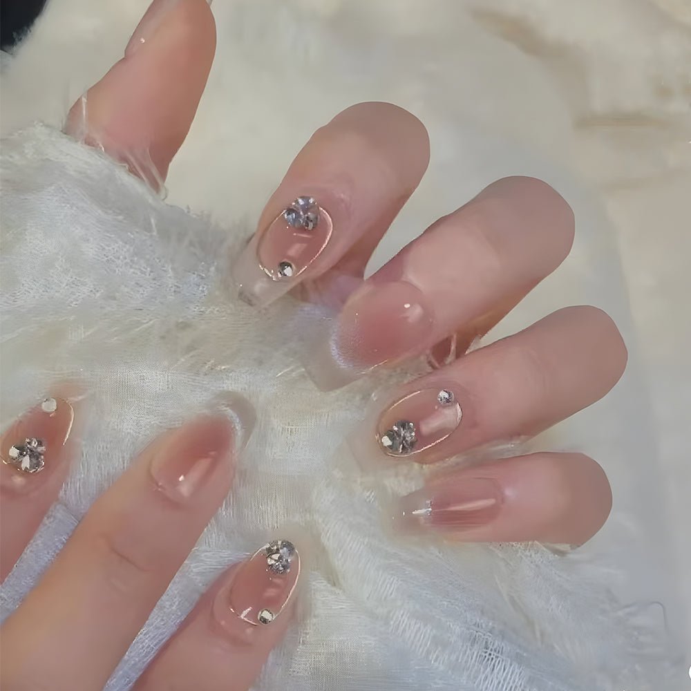 ネイルチップ Luminail プレミアムつけ爪 - ピーチグラデーションロングネイル - ネイルチップ専門店 Luminail ルミネイル