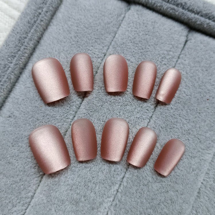 ネイルチップ Luminail プレミアムつけ爪 - マットローズロングネイル - ネイルチップ専門店 Luminail ルミネイル