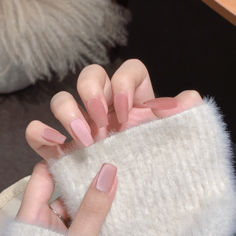 Luminail プレミアムつけ爪 - フェミニンピンクロングネイルンクロングネイル - ネイルチップ(付け爪)専門店luminailルミネイル