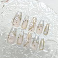 ネイルチップ Luminail プレミアムつけ爪 - ピュアフローラルロングネイル - ネイルチップ専門店 Luminail ルミネイル