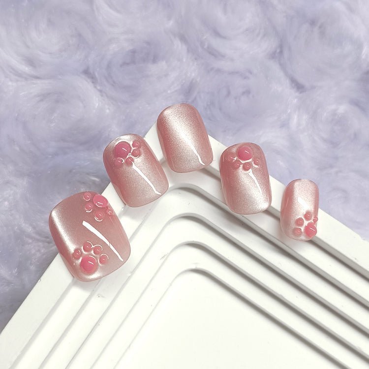 ネイルチップ Luminail プレミアムつけ爪 – 優雅に咲く桜ピンクのショートネイル 指先から溢れるフェミニンな魅力 - ネイルチップ専門店 Luminail ルミネイル